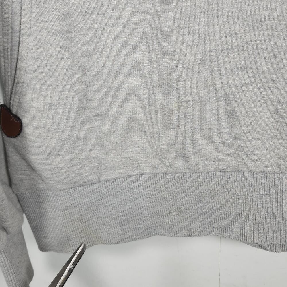 Naketano Women’s Small Darth Gray Funnel Neck Pullover Hoodie Sweatshirt - Picture 12 of 13